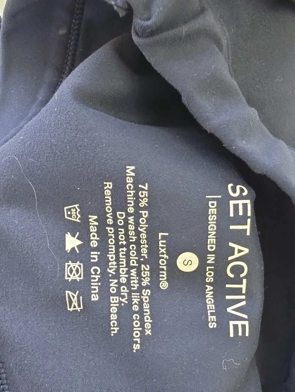 SET ACTIVE Navy Sports Bra and Legging Set